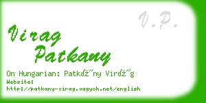 virag patkany business card